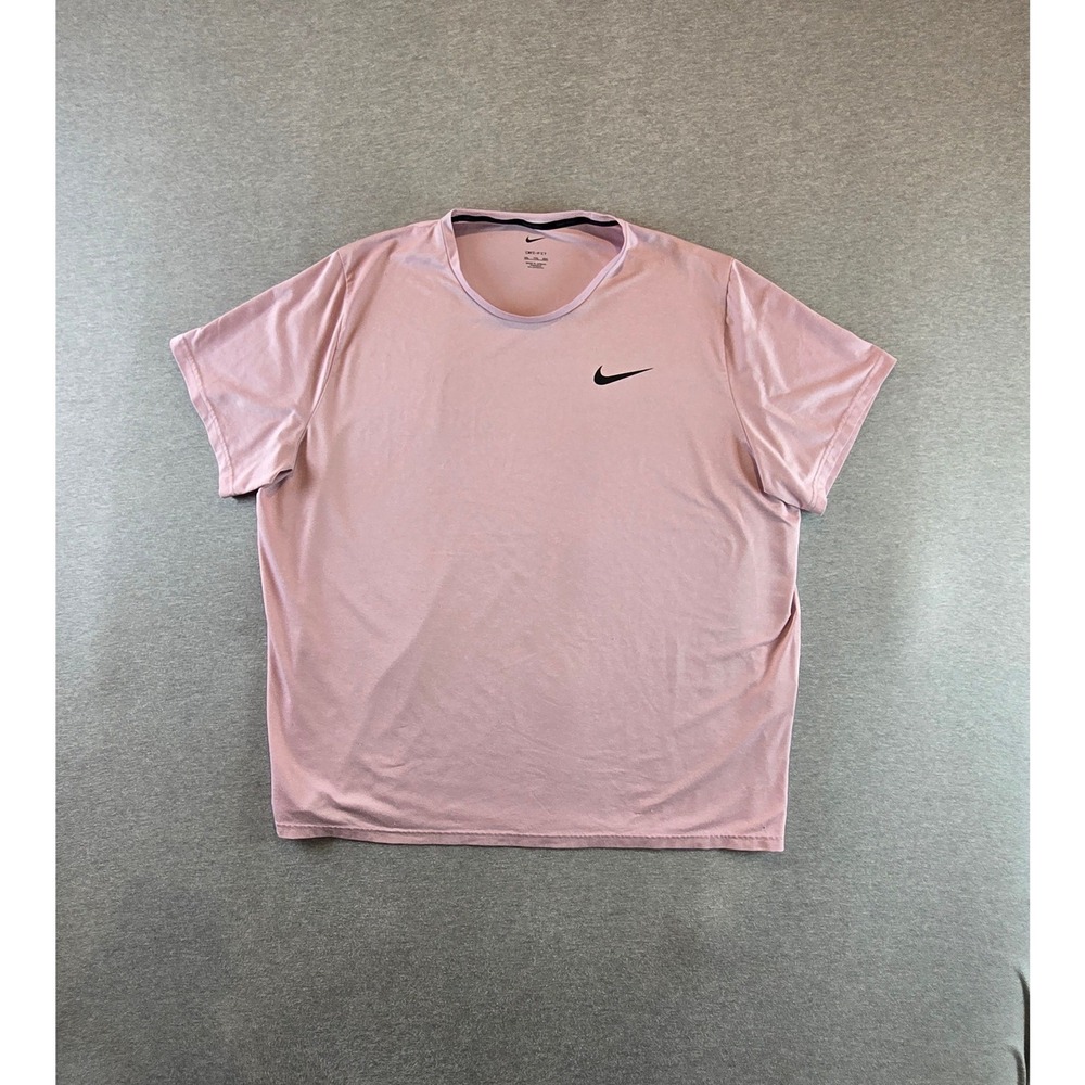 Nike Pro Dri-FIT T-Shirt Mens XXL Pink Short Sleeve Athletic CZ1181-698 Athletic - Picture 1 of 9